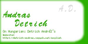 andras detrich business card